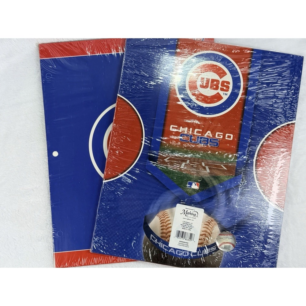 Chicago Cubs Baseball School Folders Set Of 4 New Sealed School Supplies